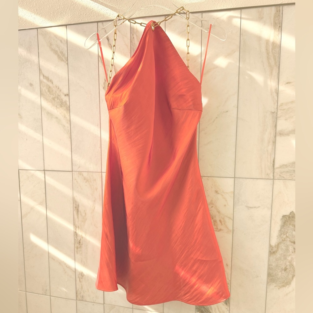 Cult Gaia Minna Orange Halter Dress - Picture 4 of 5
